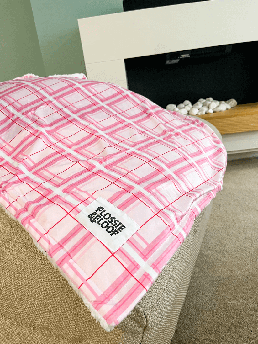 Oxford Blush Sherpa Blanket