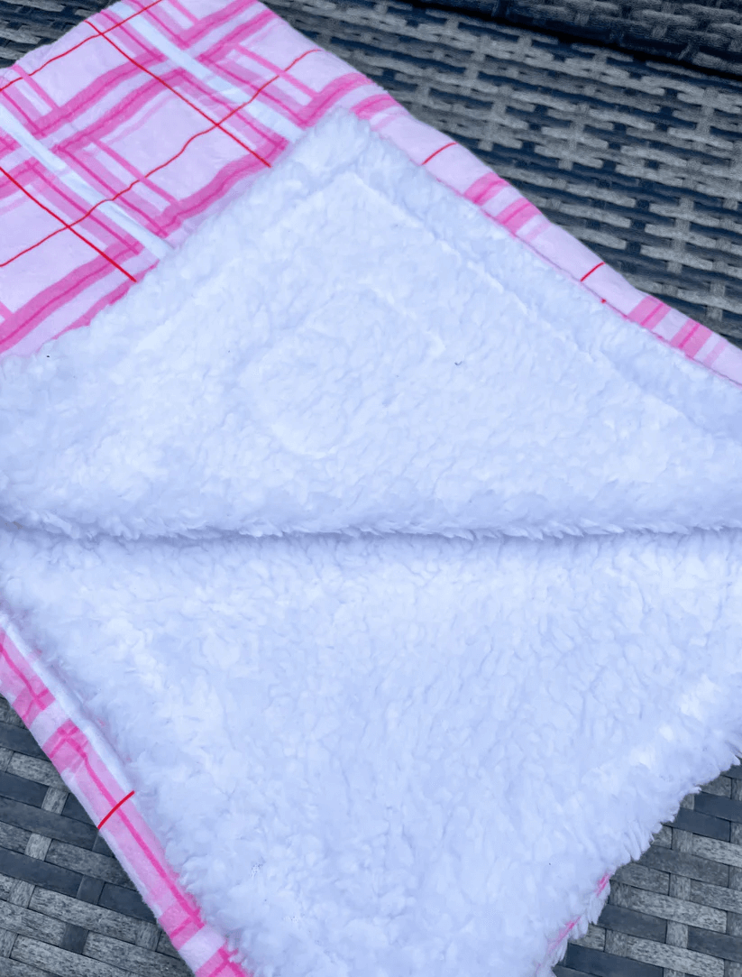 Oxford Blush Sherpa Blanket