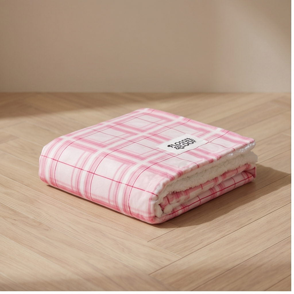 Oxford Blush Sherpa Blanket