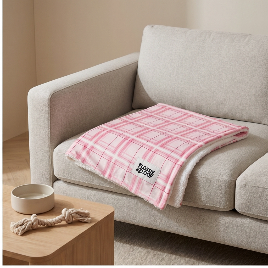 Oxford "Blush" Dog Blanket – by Flossie & Floof