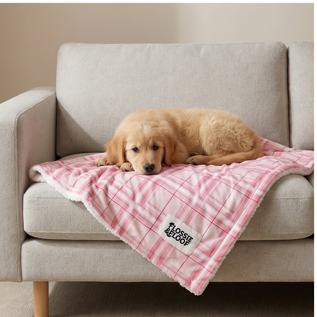 Oxford "Blush" Dog Blanket – by Flossie & Floof